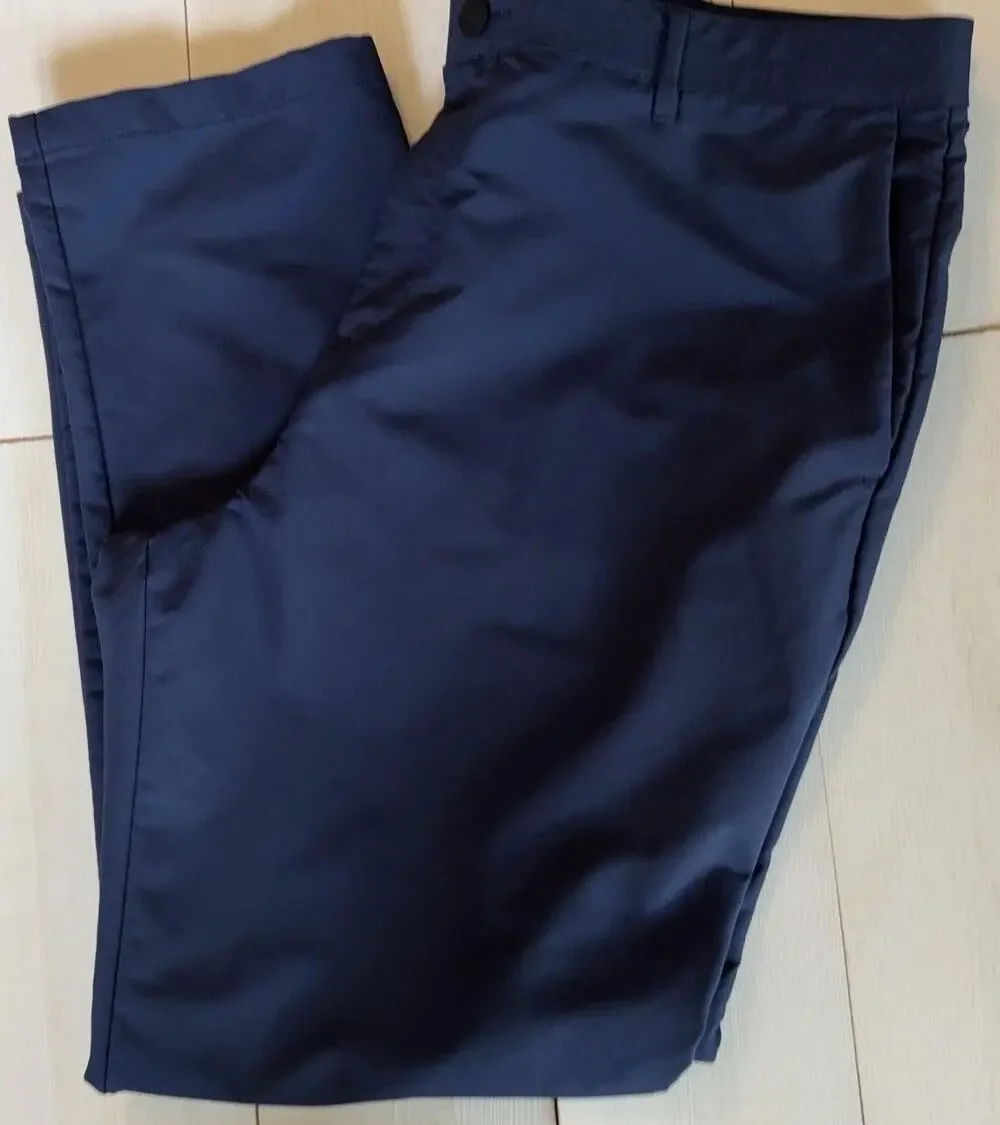 Banana Republic Dress Pants Mens 38x30 Blue Microfiber Flat Front Business
